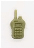 Radio Walkie Talkie: OLIVE GREEN Version - 1:18 Scale MTF Accessory for 3 3/4 Inch Action Figures