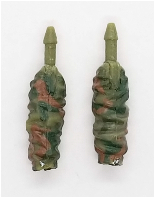 Female Forearms: CAMO OLIVE GREEN Cloth Forearms (NO Armor) - Right AND Left (Pair) - 1:18 Scale MTF Vakyries Accessory for 3-3/4" Action Figures