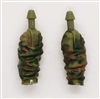 Male Forearms: CAMO OLIVE GREEN Cloth Forearms (NO Armor) - Right AND Left (Pair) - 1:18 Scale MTF Accessory for 3-3/4" Action Figures