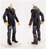 "Agency-Ops" BLACK SUIT & GRAY SHIRT with LIGHT Skin Tone Male WITHOUT Head - 1:18 Scale Marauder Task Force Action Figure