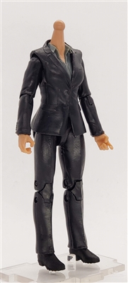 "Agency-Ops" Valkyries BLACK SUIT & GRAY SHIRT with TAN Skin Tone Female WITHOUT Head - 1:18 Scale Marauder Task Force Action Figure