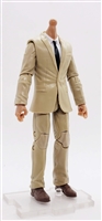 "Agency-Ops" TAN SUIT & WHITE SHIRT with TAN Skin Tone Male WITHOUT Head - 1:18 Scale Marauder Task Force Action Figure