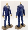 "Agency-Ops" BLUE SUIT & WHITE SHIRT with LIGHT TAN (Asian) Skin Tone Male WITHOUT Head - 1:18 Scale Marauder Task Force Action Figure