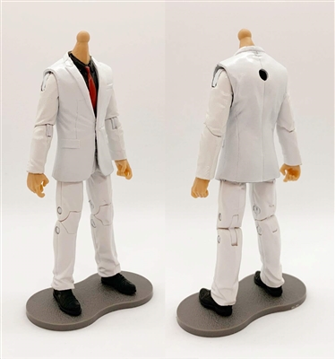 "Agency-Ops" WHITE SUIT, BLACK SHIRT & RED TIE with LIGHT Skin Tone Male WITHOUT Head - 1:18 Scale Marauder Task Force Action Figure