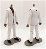 "Agency-Ops" WHITE SUIT, BLACK SHIRT & RED TIE with DARK Skin Tone Male WITHOUT Head - 1:18 Scale Marauder Task Force Action Figure