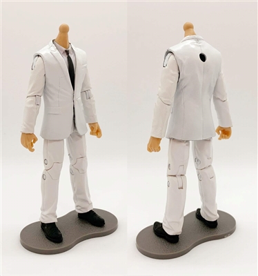 "Agency-Ops" WHITE SUIT, WHITE SHIRT & BLACK TIE with LIGHT Skin Tone Male WITHOUT Head - 1:18 Scale Marauder Task Force Action Figure