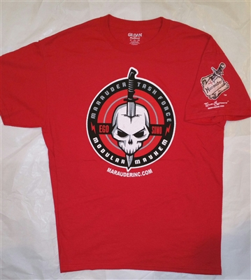 Marauder Task Force "Skull & Knife" Logo T-shirt - RED
