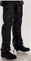 Male Legs: Black Agency Ops DRESS SUIT Legs - Right AND Left Pair-NO WAIST-LEGS ONLY - 1:18 Scale MTF Accessory for 3-3/4" Action Figures