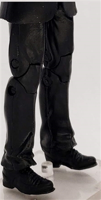 Male Legs: Black Agency Ops DRESS SUIT Legs - Right AND Left Pair-NO WAIST-LEGS ONLY - 1:18 Scale MTF Accessory for 3-3/4" Action Figures