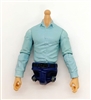 Male Dress Shirt Torso: LIGHT BLUE with LIGHT Skin Tone (NO Legs OR Head) - 1:18 Scale Marauder Task Force Accessory