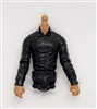 Male Dress Shirt Torso: BLACK with BLACK Waist andTAN Skin Tone (NO Legs OR Head) - 1:18 Scale Marauder Task Force Accessory