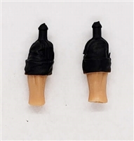 Male Forearms: Dress Shirt with BLACK Rolled Up Sleeves Light Skin Tone - Right AND Left (Pair) - 1:18 Scale MTF Accessory for 3-3/4" Action Figures