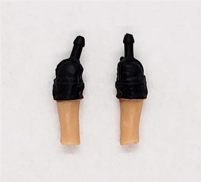 Female Forearms: Dress Shirt with BLACK Rolled Up Sleeves Light Skin Tone - Right AND Left (Pair) - 1:18 Scale MTF Accessory for 3-3/4" Action Figures