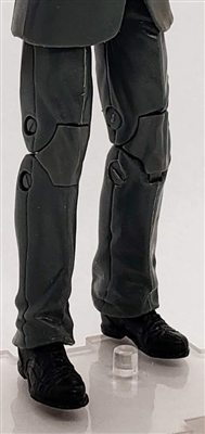 Male Legs: GRAY Agency Ops DRESS SUIT Legs - Right AND Left Pair-NO WAIST-LEGS ONLY - 1:18 Scale MTF Accessory for 3-3/4" Action Figures