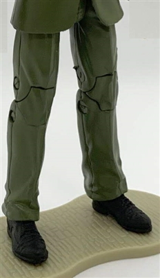 Male Legs: GREEN Agency Ops DRESS SUIT Legs - Right AND Left Pair-NO WAIST-LEGS ONLY - 1:18 Scale MTF Accessory for 3-3/4" Action Figures