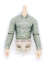 Male Dress Shirt Torso: GREEN with TAN Waist and LIGHT Skin Tone (NO Legs OR Head) - 1:18 Scale Marauder Task Force Accessory