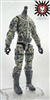 "Stealth-Ops" BLACK CAMO (Cloth Legs/Forearms) MTF Male Trooper Body WITHOUT Head - 1:18 Scale Marauder Task Force Action Figure