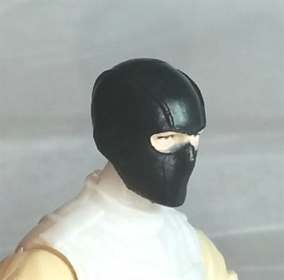 Male Head: Balaclava Mask BLACK Version - 1:18 Scale MTF Accessory for 3-3/4" Action Figures