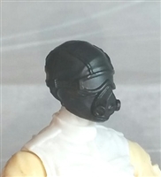 Male Head: Mask with Goggles & Breather BLACK Version - 1:18 Scale MTF Accessory for 3-3/4" Action Figures