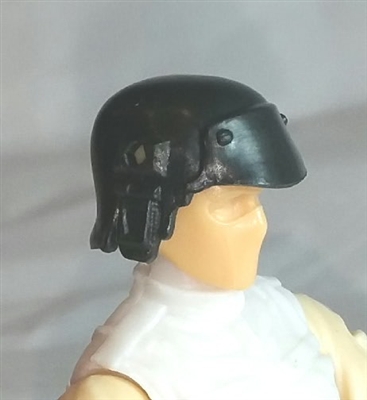 Headgear: Armor Helmet BLACK Version - 1:18 Scale Modular MTF Accessory for 3-3/4" Action Figures