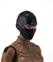 Female Head: Balaclava Mask BLACK Version - 1:18 Scale MTF Valkyries Accessory for 3-3/4" Action Figures
