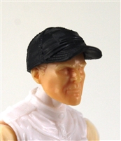 Headgear: Baseball Cap BLACK Version - 1:18 Scale Modular MTF Accessory for 3-3/4" Action Figures