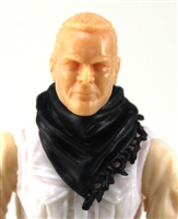Headgear: Large Neck Scarf "Shemagh" BLACK Version - 1:18 Scale Modular MTF Accessory for 3-3/4" Action Figures