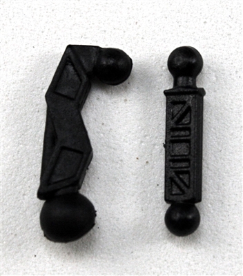 Steady-Cam Gun: Mounting Arm BLACK Version - 1:18 Scale Weapon Accessory for 3 3/4 Inch Action Figures