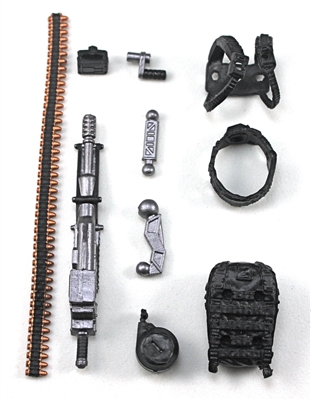 Steady-Cam Gun Gun-Metal DELUXE Set: Black Version - 1:18 Scale Weapon Set for 3 3/4 Inch Action Figures