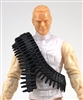 Ammo Belt Bandolier: ALL BLACK CARTRIDGE Version - 1:18 Scale Modular MTF Accessory for 3-3/4" Action Figures