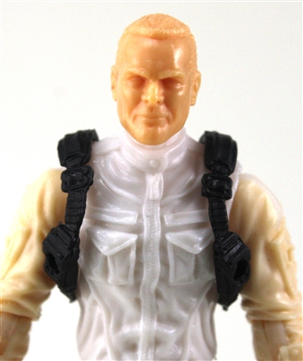 Male Vest: Shoulder Rig BLACK Version - 1:18 Scale Modular MTF Accessory for 3-3/4" Action Figures