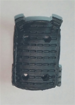 Male Vest: Plate Carrier Type BLACK Version - 1:18 Scale Modular MTF Accessory for 3-3/4" Action Figures