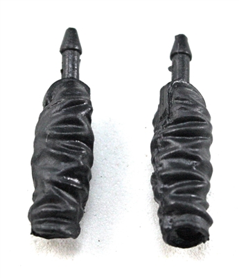 Female Forearms: Black Cloth Forearms (NO Armor) - Right AND Left (Pair) - 1:18 Scale MTF Vakyries Accessory for 3-3/4" Action Figures
