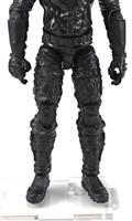 Male Legs: Black Cloth Legs (NO Armor) - Right AND Left Pair-NO WAIST-LEGS ONLY - 1:18 Scale MTF Accessory for 3-3/4" Action Figures