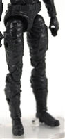 Female Legs WITH Waist: BLACK Legs  - Right AND Left Legs WITH Waist - 1:18 Scale MTF Valkyries Accessory for 3-3/4" Action Figures