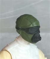 Male Head: Mask with Goggles & Breather GREEN & Black Version - 1:18 Scale MTF Accessory for 3-3/4" Action Figures