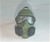 Headgear: Gasmask GREEN Version - 1:18 Scale Modular MTF Accessory for 3-3/4" Action Figures