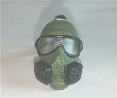 Headgear: Gasmask GREEN Version - 1:18 Scale Modular MTF Accessory for 3-3/4" Action Figures