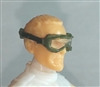 Headgear: Standard Goggles with Strap GREEN Version - 1:18 Scale Modular MTF Accessory for 3-3/4" Action Figures