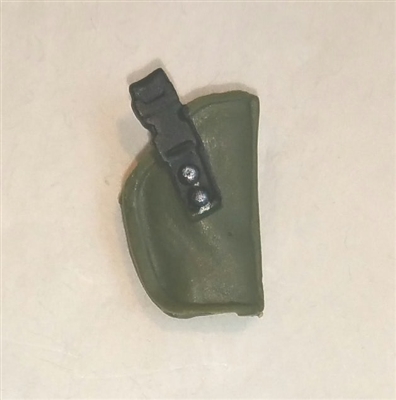 Pistol Holster: Small  Right Handed GREEN & Black Version - 1:18 Scale Modular MTF Accessory for 3-3/4" Action Figures
