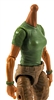 MTF Female Valkyries T-Shirt Torso ONLY (NO WAIST/LEGS): GREEN & GREEN Version with TAN Skin Tone - 1:18 Scale Marauder Task Force Accessory