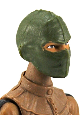 Female Head: Balaclava Mask GREEN Version - 1:18 Scale MTF Valkyries Accessory for 3-3/4" Action Figures