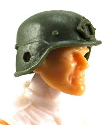 Headgear: LWH Combat Helmet GREEN Version - 1:18 Scale Modular MTF Accessory for 3-3/4" Action Figures