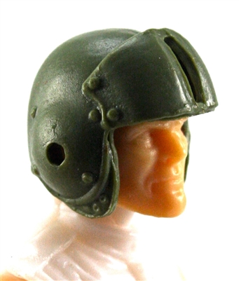 Headgear: GREEN Flight Helmet - 1:18 Scale Modular MTF Accessory for 3-3/4" Action Figures