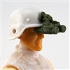 Headgear: NVG Night Vision Goggles with Plug GREEN Version - 1:18 Scale Modular MTF Accessory for 3-3/4" Action Figures