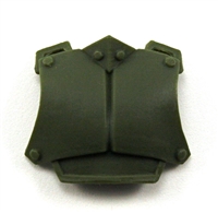 Armor Chest Plate: GREEN Version - 1:18 Scale Modular MTF Accessory for 3-3/4" Action Figures