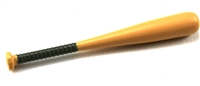 Baseball Bat: Wood color with GREEN handle grip - 1:18 Scale Weapon Accessory for 3 3/4 Inch Action Figures