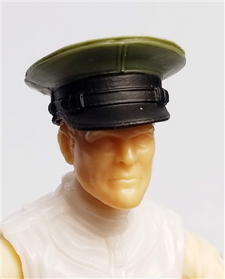 Headgear: Officer Cap "Dress Hat" GREEN Version - 1:18 Scale Modular MTF Accessory for 3-3/4" Action Figures