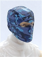 Male Head: Balaclava Mask BLUE CAMO Version - 1:18 Scale MTF Accessory for 3-3/4" Action Figures