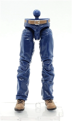 Male Legs: BLUE Contract Ops Pant Legs - Right AND Left WITH WAIST - 1:18 Scale MTF Accessory for 3-3/4" Action Figures